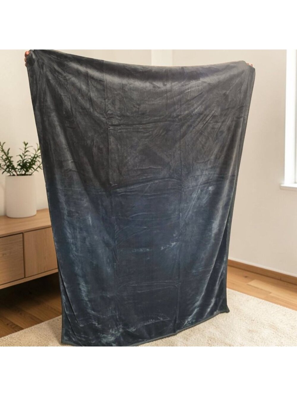 UGG Duffield Throw II Blanket Seal Heather Grey 50x70 Excellent Condition